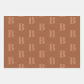 Feuille De Papier Cadeau Motif initial personnalisé monogramme moderne en t (Devant 2)