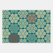 Feuille De Papier Cadeau Motif japonais Asanoha Mix (Devant 2)