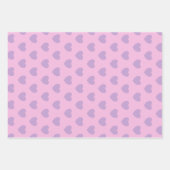 Feuille De Papier Cadeau Motif Lavande et Coeurs roses (Devant)