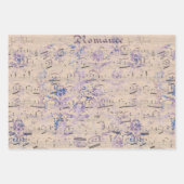 Feuille De Papier Cadeau Motif Lavender Ephemera (Devant)