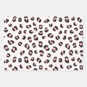 Feuille De Papier Cadeau Motif léopard moderne rose (Devant 2)