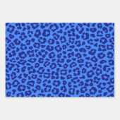 Feuille De Papier Cadeau Motif léopard sauvage - Bleu (Devant)