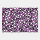 Feuille De Papier Cadeau Motif léopard, Spots léopards, Leopard pourpre (Devant 2)