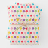 Feuille De Papier Cadeau Motif Lollipop (En situation)