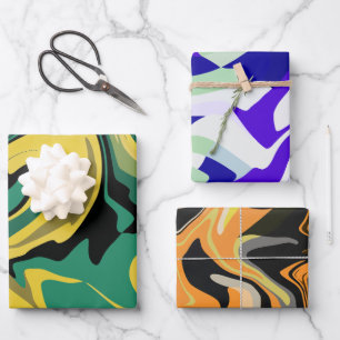 Feuille De Papier Cadeau Motif Marbre Abstrait