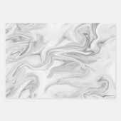 Feuille De Papier Cadeau Motif Marbre blanc moderne (Devant 3)