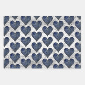 Feuille De Papier Cadeau Motif marbré en pierre bleue (Devant)
