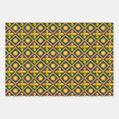 Feuille De Papier Cadeau Motif mardi à la fleur de lis dorée (Devant)