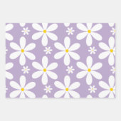 Feuille De Papier Cadeau Motif marguerrier (violet) (Devant 3)