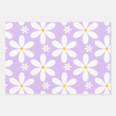 Feuille De Papier Cadeau Motif marguerrier (violet) (Devant 2)