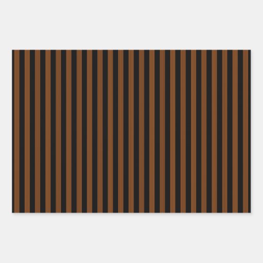 Feuille De Papier Cadeau motif marron noir (Devant)