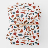 Feuille De Papier Cadeau Motif moderne Abstrait Terrazzo (En situation)