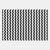 Feuille De Papier Cadeau Motif moderne Chevron noir et blanc (Devant 3)