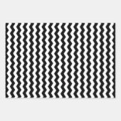 Feuille De Papier Cadeau Motif moderne Chevron noir et blanc (Devant)