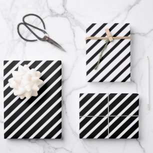 Feuille De Papier Cadeau Motif Moderne De Grandes Blancs Et Noires
