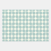 Feuille De Papier Cadeau Motif moderne design géométrique en gris clair (Devant 3)