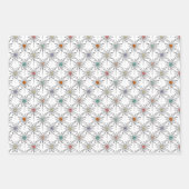 Feuille De Papier Cadeau Motif moderne Doodle Floral Yellow Blue Boho Hip (Devant)