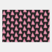 Feuille De Papier Cadeau Motif moderne Pink Black Christmas Tree (Devant 2)