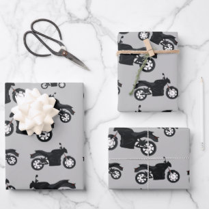 Feuille De Papier Cadeau Motif moto