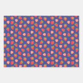 Feuille De Papier Cadeau Motif mûre fraise (Devant 3)