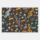 Feuille De Papier Cadeau Motif musical (Devant 2)