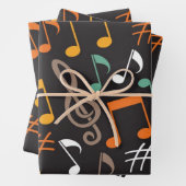 Feuille De Papier Cadeau Motif musical (En situation)