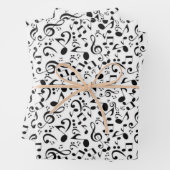 Feuille De Papier Cadeau Motif musical (En situation)