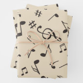 Feuille De Papier Cadeau Motif musical (En situation)