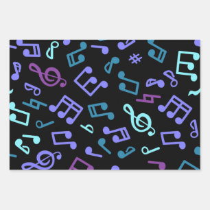Feuille De Papier Cadeau Motif musical