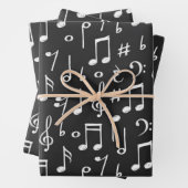 Feuille De Papier Cadeau Motif musical (En situation)