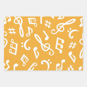 Feuille De Papier Cadeau Motif musical