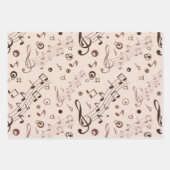Feuille De Papier Cadeau Motif musical (Devant 2)