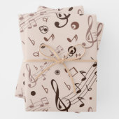 Feuille De Papier Cadeau Motif musical (En situation)