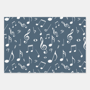 Feuille De Papier Cadeau Motif musical
