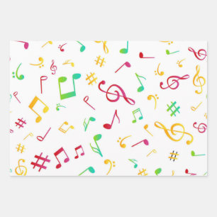 Feuille De Papier Cadeau Motif musical