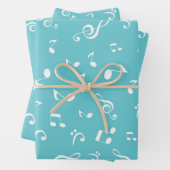 Feuille De Papier Cadeau Motif musical (En situation)