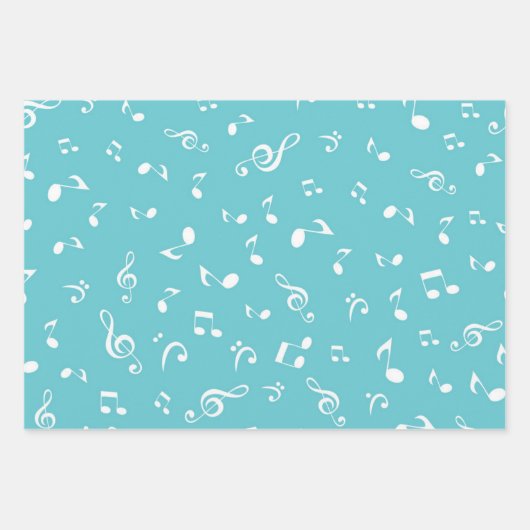 Feuille De Papier Cadeau Motif musical (Devant)