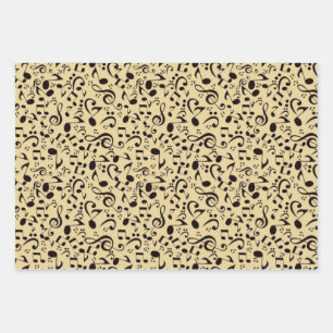 Feuille De Papier Cadeau Motif musical
