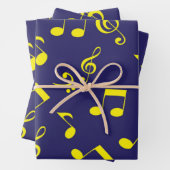 Feuille De Papier Cadeau Motif musical (En situation)