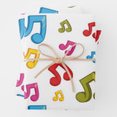 Feuille De Papier Cadeau Motif musical (En situation)