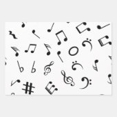 Feuille De Papier Cadeau Motif musical (Devant 2)