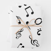Feuille De Papier Cadeau Motif musical (En situation)