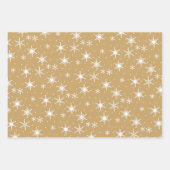 Feuille De Papier Cadeau Motif Neutre Tan Boho Snowflake (Devant 3)