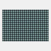 Feuille De Papier Cadeau Motif noir bleu (Devant 2)