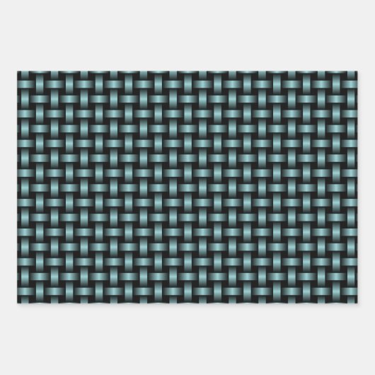 Feuille De Papier Cadeau Motif noir bleu (Devant)