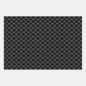 Feuille De Papier Cadeau Motif noir et blanc (Devant)