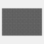 Feuille De Papier Cadeau Motif noir et blanc classique (Devant 3)