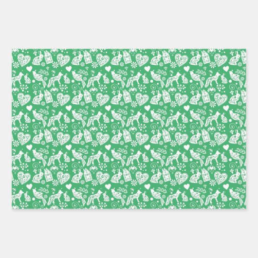 Feuille De Papier Cadeau motif nordique scandi nordic (Devant 3)