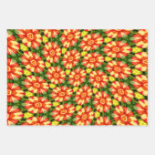 Feuille De Papier Cadeau Motif Orange Dahlia (Devant 2)
