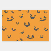 Feuille De Papier Cadeau Motif orange d'Halloween (Devant 3)